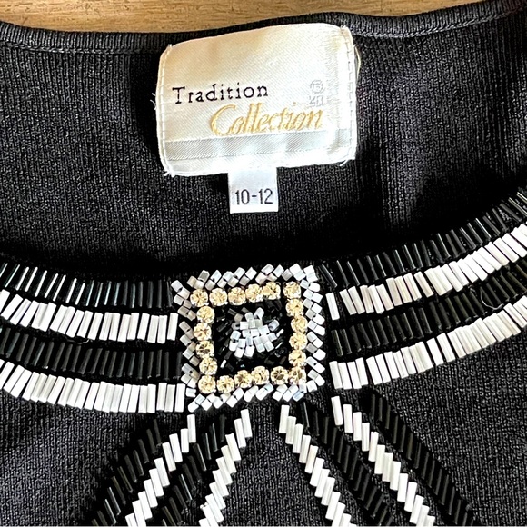 VINTAGE TRADITION COLLECTION BLACK BEADED WITH CRYSTAL ACCENTS - Picture 3 of 5